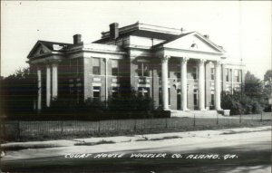 Alamo GA Wheeler County Court House Real Photo Postcard