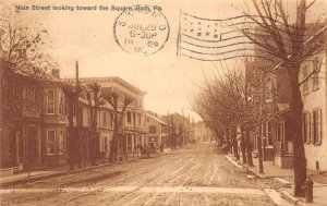 Bath Pennsylvania Main Street Looking toward Square Vintage Postcard AA82811