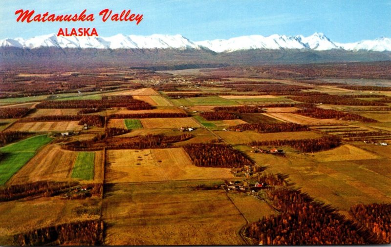 Alaska Matanuska Valley Farming Area Aerial View