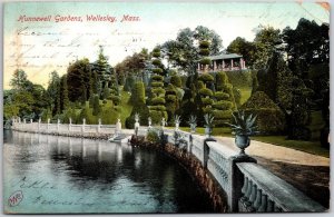 1906 Hunnewell Gardens Wellesley Massachusetts MA Landscapes Posted Postcard