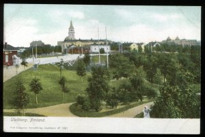 Uleaborg, Finland. View of central Oulu on Swedish undivided back postcard