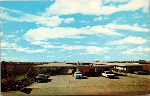 Vtg Corpus Christi Texas TX Modern Motel & Cafe Old Cars 1950s Postcard