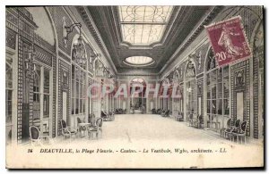 Old Postcard Deauville Fleurie Beach Casino Hallway