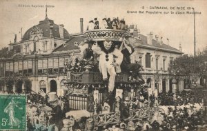 France Carnaval De Nice Grand Bal Populaire Sur La Place Massena Postcard 03.96