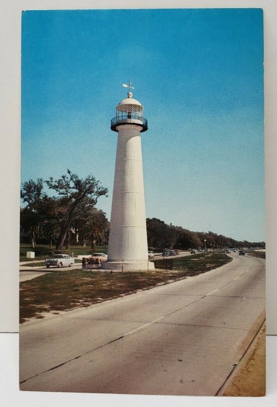 BILOXI LIGHTHOUSE, Biloxi Mississippi Deep South, Mid Century Postcard C20