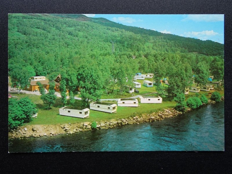 Scotland Perthshire Tummel Bridge RIVERSIDE CARAVAN PARK c1970s Postcard by P.P.