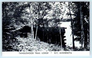 2 Postcards ELY, Minnesota MN ~ Roadside TANGLEWOOD TRAIL LODGE Cabin & Pier 