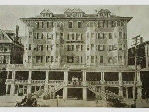 1906 The Wiltshire Hotel Atlantic City NJ New Jersey RPPC Postcard Horse Buggy