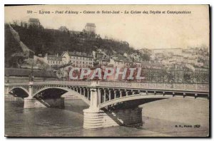 Postcard Old Bridge Ainay Lyons Coteau Saint Just Caisse des Depots et Consig...