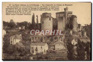 Old Postcard The Fine Chateaux Lot et Garonne Overview Chateau Bonaguil