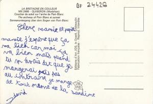 BF24426 quiberon morbihan coucher de soleil sur l arch  france  front/back image