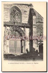 Old Postcard Longjumeau S and O in Church Portal