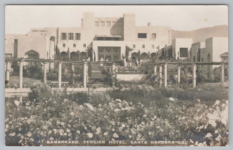 Real Photo Postcard~Samarkand Persian Hotel Santa Barbara Californina~RPPC 