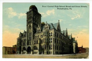 PA - Philadelphia. Boys' Central High School, Broad & Green Streets