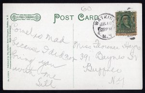 New York WATKINS GLEN Rainbow Falls, Wintertime pm1906 - Divided Back