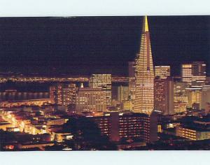 Unused Pre-1980 DRAMATIC NIGHT VIEW San Francisco California CA hp3551