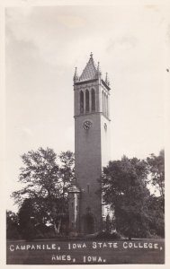 Iowa Ames The Campanile Iowa State College Real Photo