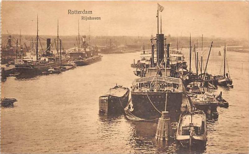 Rotterdam, Rijnhaven Ships in Harbor