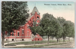 White Bear MN~Handcolored: Webster School~Kindergartners on Wall~Slide 1908 PC
