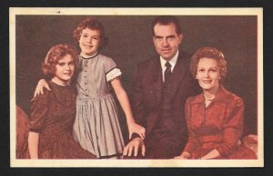 Nixon Family Portrait Republican Women Convention Unused c1960