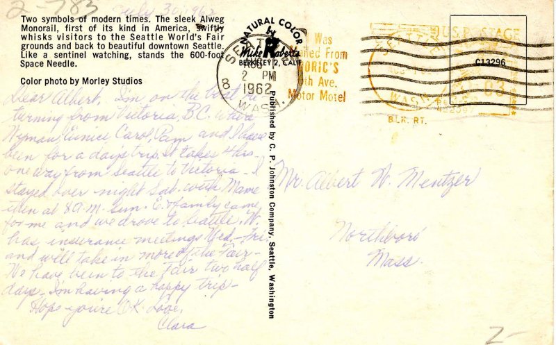 WA - Seattle.  Alweg Monorail