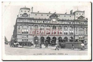 Old Postcard Paris Gare Saint Lazare