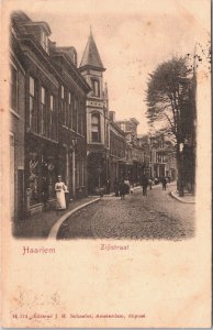 Netherlands Haarlem Zijlstraat Vintage Postcard 09.41