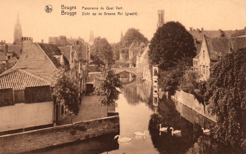 Panorama du Quai Vert,Bruges,Belgium BIN