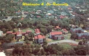 LEXINGTON VIRGINIA WASHINGTON & LEE UNIVERSITY~AERIAL POSTCARD 1960s