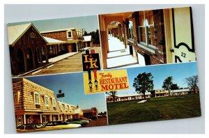 Vintage 1970's Advertising Postcard City LK Motels Family Restaurant Motel