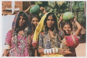 Women Woman Of India Fruit Sellers Postcard