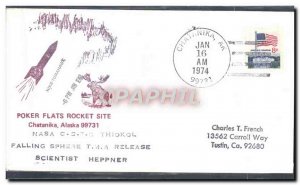 Letter US Poker Flats Rocket Site Chatanika Alaska January 16, 1974