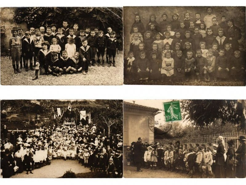 SCHOOL CLASSES FRANCE REAL PHOTO 49 Vintage Postcards Pre-1940 (L6003)