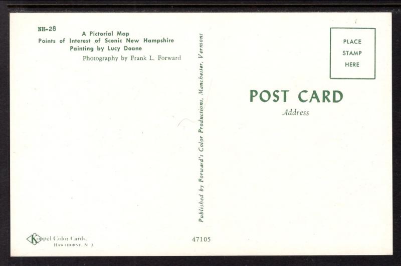 Greetings From New Hampshire,Map