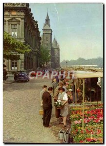 Postcard Modern Colors And Lumiere De France Paris Marche Aux Fleurs De La Cite