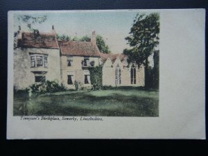 Lincolnshire SOMERBY Lord Tennyson's Birthplace c1905 Postcard