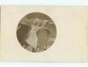 Old rppc KIDS - CHILDREN SCENE Great Postcard AB1844