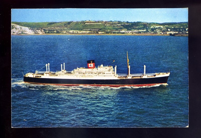CD0459 - New Zealand Shipping Co Cargo Ship - Ruahine - built 1951- 6x4 postcard
