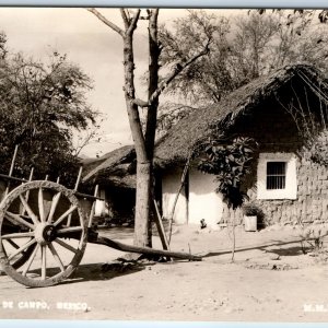 c1930s Mexico Casita de Campo RPPC Hotel Campsite Wagon MM Lopez Real Photo A141