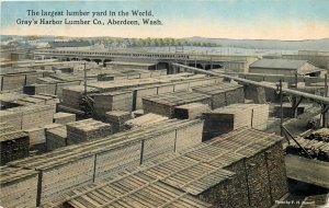 Postcard C-1910 Washington Aberdeen lumber sawmill logging Grays Harbor WA24-235