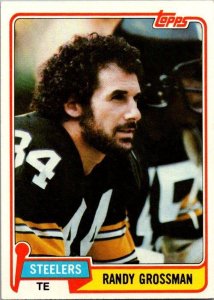 1981 Topps Football Card Randy Grossman Pittsburgh Steelers sk60488