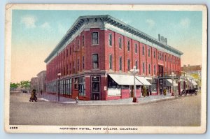Fort Collins Colorado CO Postcard Northern Hotel Building Exterior 1920 Vintage