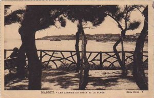 France Biarritz Les Tamaris du Basta et la Plage 1932