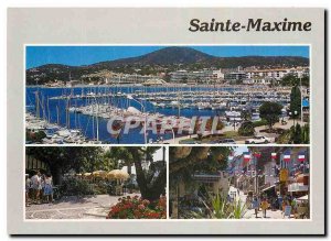 Modern Postcard Sainte Maxime Var The port pedestrian streets