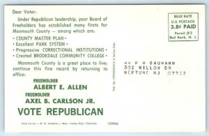 Republican ALBERT ALLEN & AXEL CARLSON Monmouth County Freeholder 1970s Politics