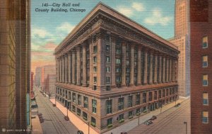 Vintage Postcard City Hall And County Building City Officials Offices Chicago IL