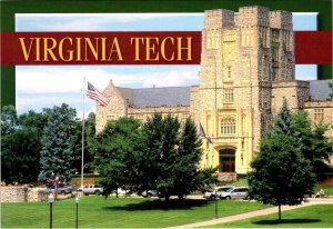 Blacksburg, VI Virginia  VIRGINIA TECH UNIVERSITY  Burruss Hall  4X6 Postcard