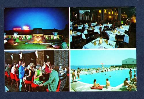 NJ The Lodge Hotel Motel NORTH N Wildwood NEW JERSEY Pool Postcard Multi-view