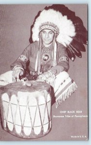 CHIEF BLACK BEAR ~  Shawanee Tribe ~ Native American Arcade Exhibit  Card