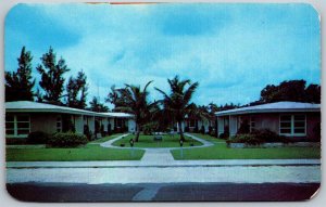 Vtg Delray Beach Florida FL Del Francia Apartments 1950s View Postcard